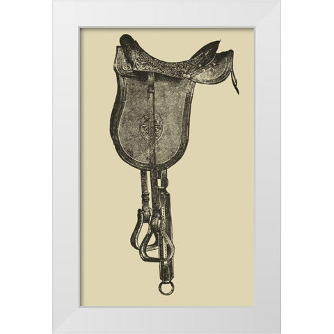 Antique Saddle IV White Modern Wood Framed Art Print by Vision Studio