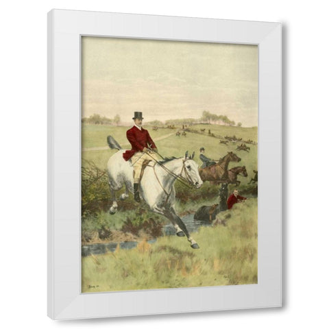 Small The First Jump White Modern Wood Framed Art Print by Blinks, Thomas