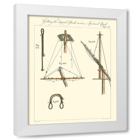 Nautical Details V White Modern Wood Framed Art Print by Unknown