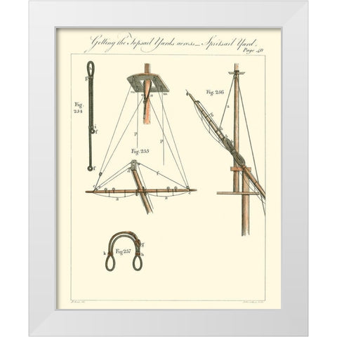 Nautical Details V White Modern Wood Framed Art Print by Unknown