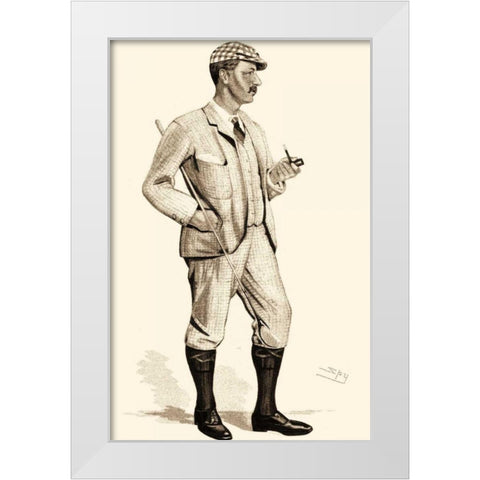 Vanity Fair Golfers I White Modern Wood Framed Art Print by Spy
