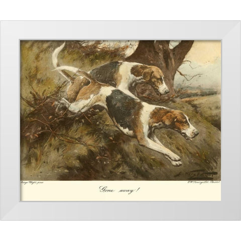 Gone Away White Modern Wood Framed Art Print by Wright, George