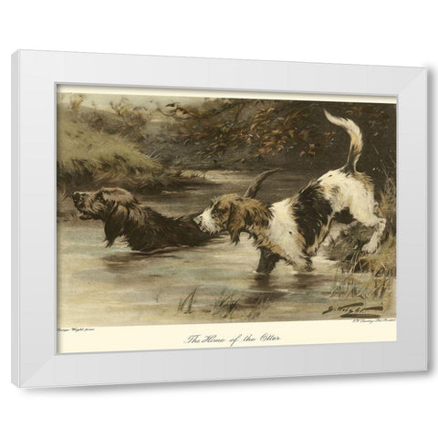 The Home of the Otter White Modern Wood Framed Art Print by Wright, George