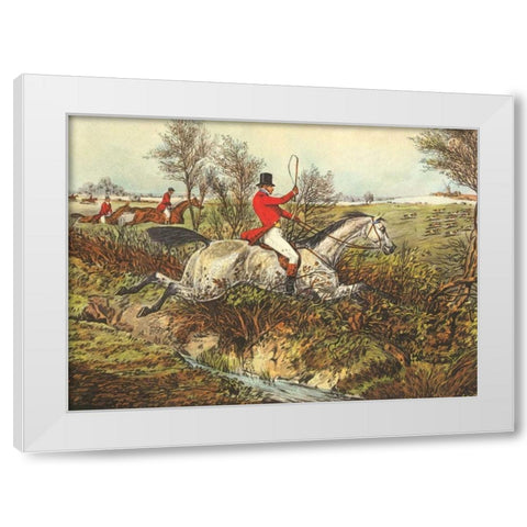 The English Hunt I White Modern Wood Framed Art Print by Henry, Alken