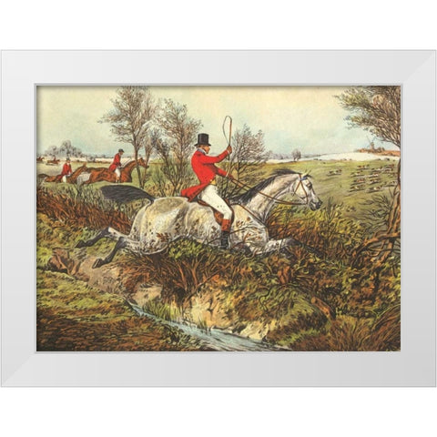 The English Hunt I White Modern Wood Framed Art Print by Henry, Alken