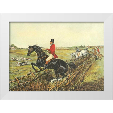 The English Hunt IV White Modern Wood Framed Art Print by Henry, Alken
