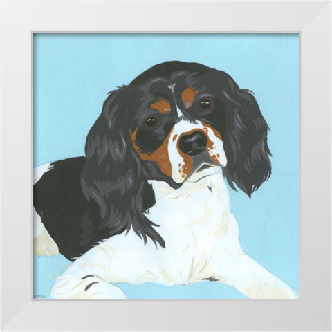 Scout White Modern Wood Framed Art Print by Vess, June Erica