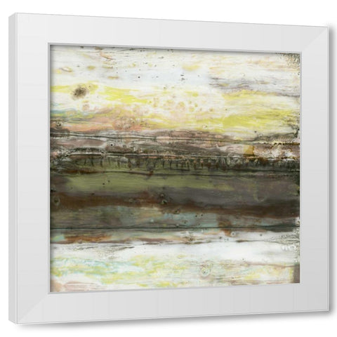 Speckled Plane III White Modern Wood Framed Art Print by Goldberger, Jennifer