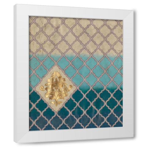 Blue Mahal I White Modern Wood Framed Art Print by Lam, Vanna