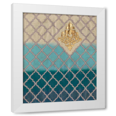 Blue Mahal II White Modern Wood Framed Art Print by Lam, Vanna