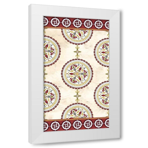 Embellished Mandala Panel II White Modern Wood Framed Art Print by Unknown