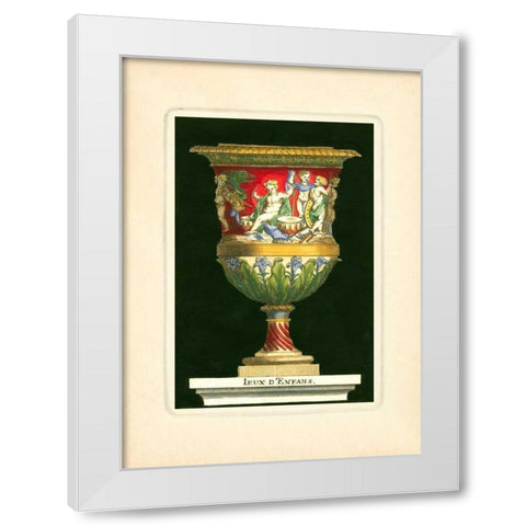 Vase with Cherubs White Modern Wood Framed Art Print by Thomassin, S.