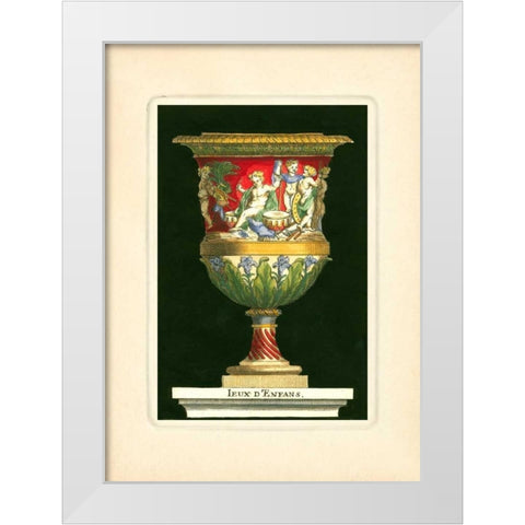 Vase with Cherubs White Modern Wood Framed Art Print by Thomassin, S.