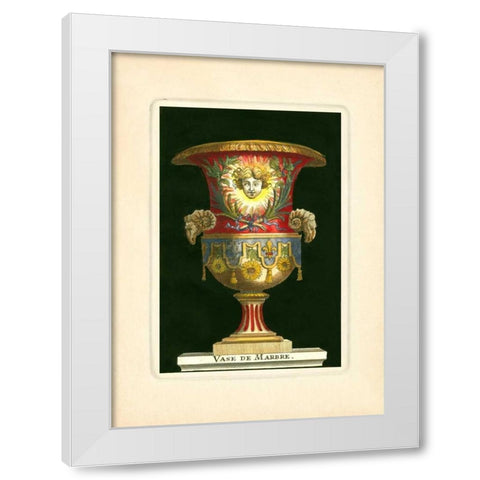 Vase with Sunflowers White Modern Wood Framed Art Print by Thomassin, S.