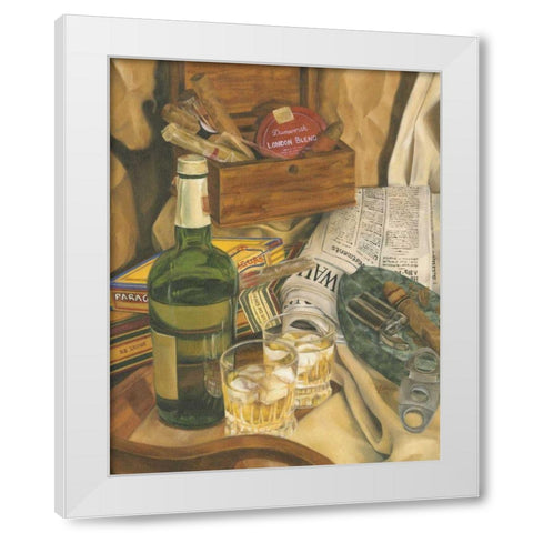 Jennifers Scotch Indulgences II White Modern Wood Framed Art Print by Goldberger, Jennifer