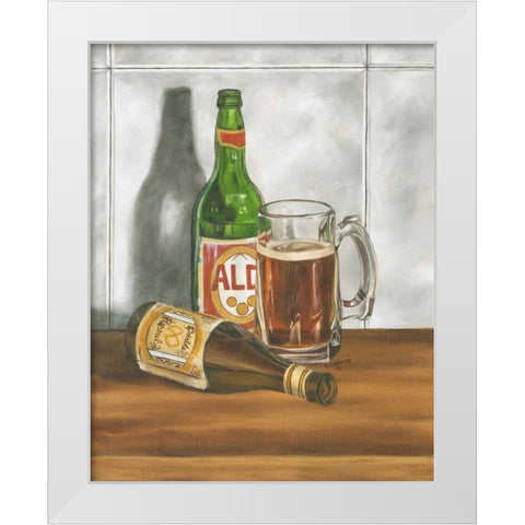 Beer Series I White Modern Wood Framed Art Print by Goldberger, Jennifer