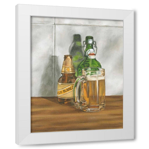 Beer Series II White Modern Wood Framed Art Print by Goldberger, Jennifer