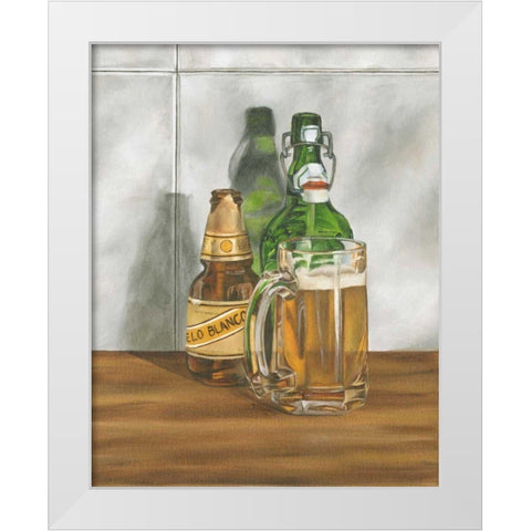 Beer Series II White Modern Wood Framed Art Print by Goldberger, Jennifer