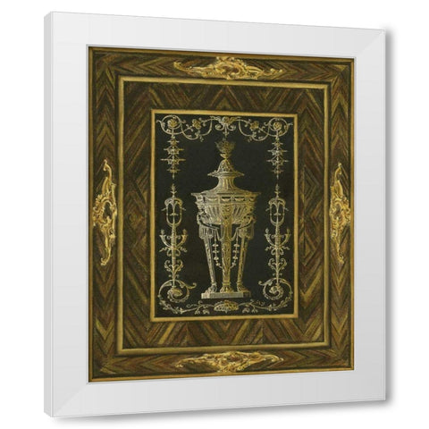 Inlay Study II White Modern Wood Framed Art Print by Unknown