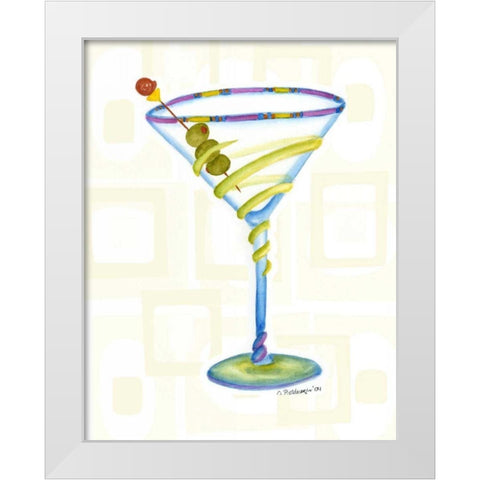 Shaken White Modern Wood Framed Art Print by Goldberger, Jennifer