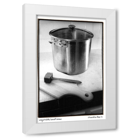 Vegetable Beef Stew White Modern Wood Framed Art Print by Zarris, Chariklia