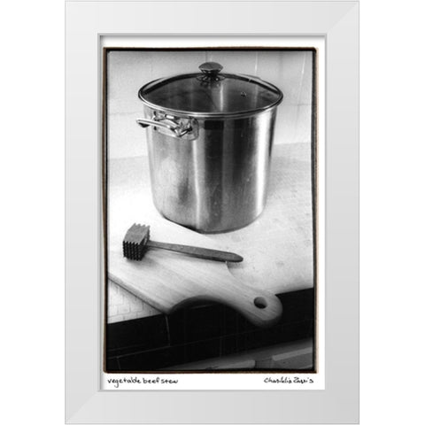 Vegetable Beef Stew White Modern Wood Framed Art Print by Zarris, Chariklia