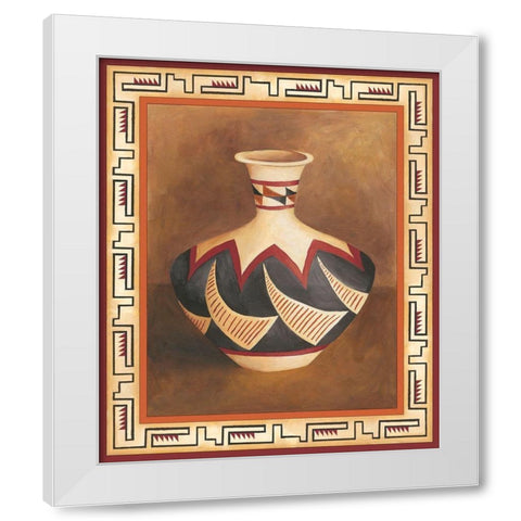 Southwest Pottery II White Modern Wood Framed Art Print by Zarris, Chariklia