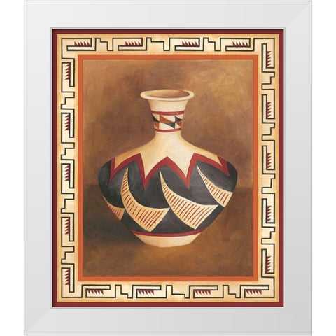 Southwest Pottery II White Modern Wood Framed Art Print by Zarris, Chariklia