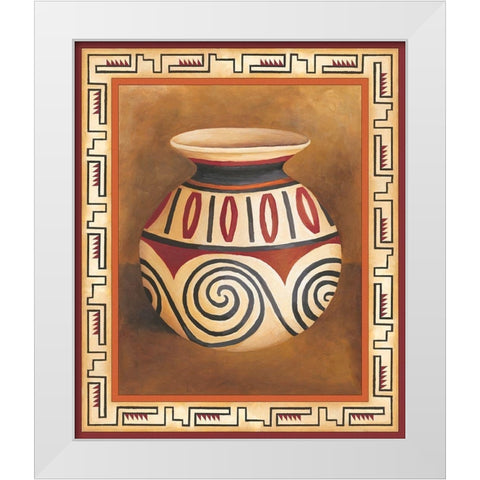 Southwest Pottery IV White Modern Wood Framed Art Print by Zarris, Chariklia