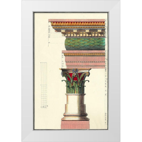 Small Column II White Modern Wood Framed Art Print by Vision Studio