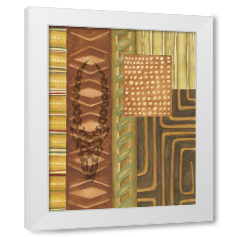 Tribal Spirit II White Modern Wood Framed Art Print by Zarris, Chariklia