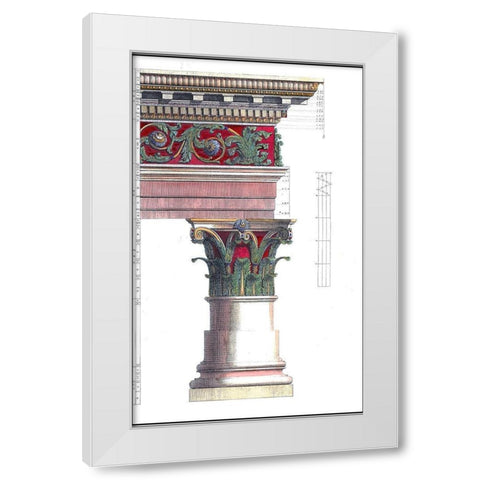 Large Column I White Modern Wood Framed Art Print by Borra, Giovanni
