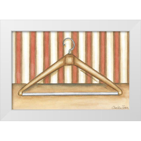 Acme Ultra Clothes Hanger White Modern Wood Framed Art Print by Zarris, Chariklia