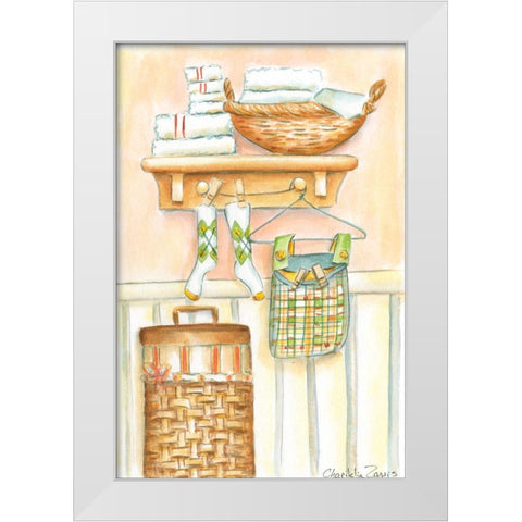 Laundry Day I (PT) White Modern Wood Framed Art Print by Zarris, Chariklia