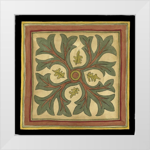 Arts and Crafts Leaves I White Modern Wood Framed Art Print by Goldberger, Jennifer