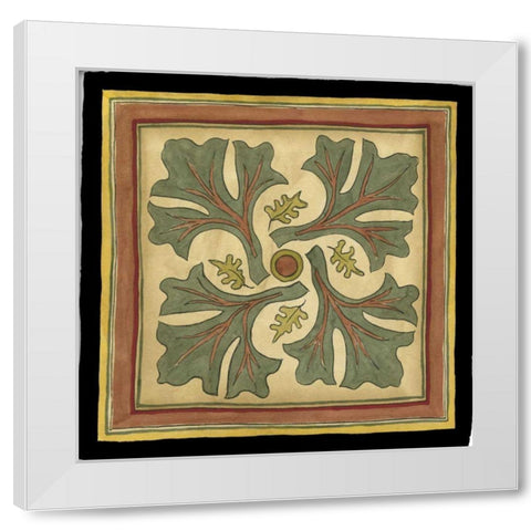 Arts and Crafts Leaves II White Modern Wood Framed Art Print by Goldberger, Jennifer