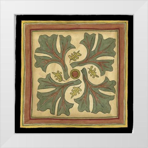 Arts and Crafts Leaves II White Modern Wood Framed Art Print by Goldberger, Jennifer