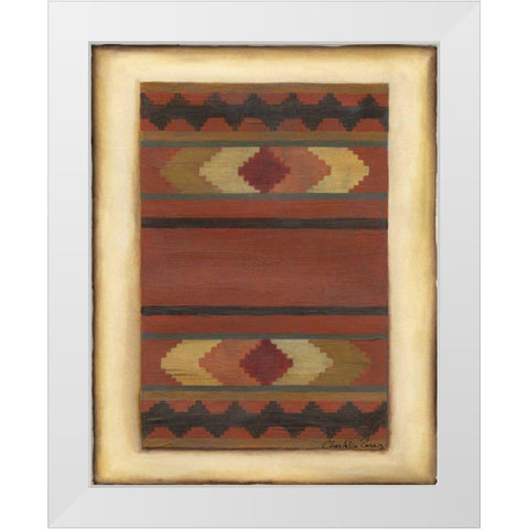 Rio Grande Weaving II White Modern Wood Framed Art Print by Zarris, Chariklia