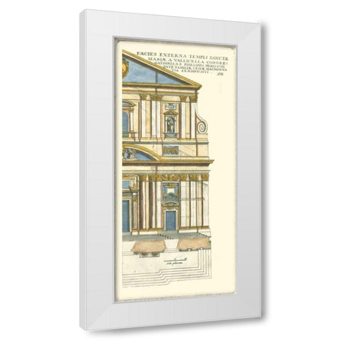 Classical Facade II White Modern Wood Framed Art Print by Unknown