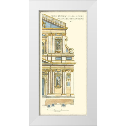 Classical Facade IV White Modern Wood Framed Art Print by Unknown
