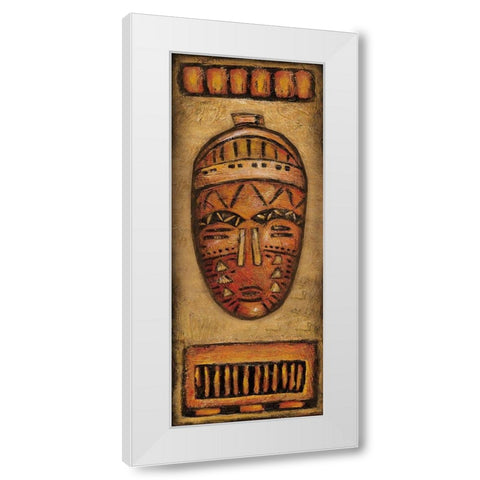 Swahili II White Modern Wood Framed Art Print by Zarris, Chariklia