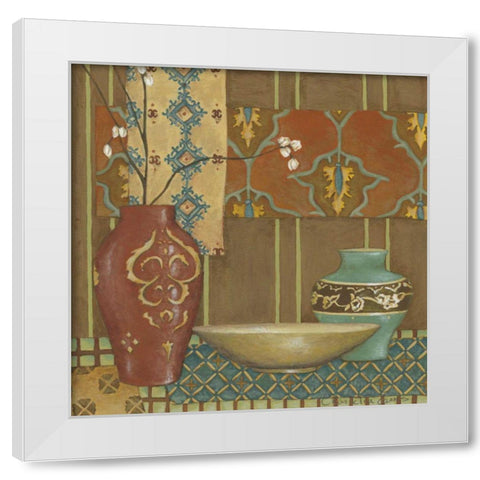 Tapestry Still Life II White Modern Wood Framed Art Print by Zarris, Chariklia