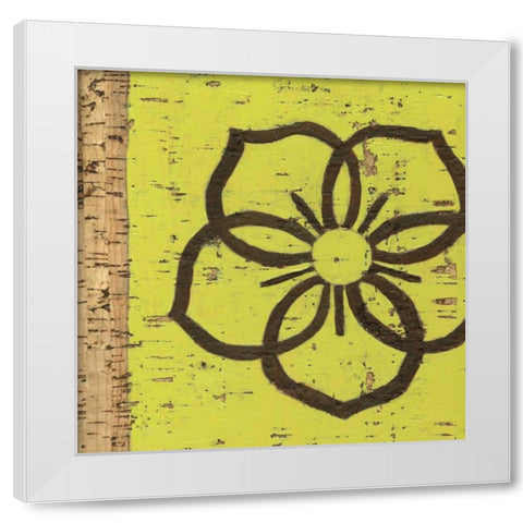 Key Lime Rosette I White Modern Wood Framed Art Print by Zarris, Chariklia