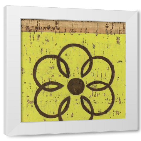 Key Lime Rosette II White Modern Wood Framed Art Print by Zarris, Chariklia