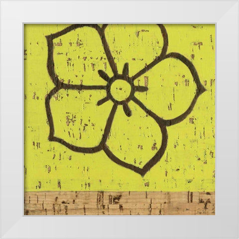 Key Lime Rosette IV White Modern Wood Framed Art Print by Zarris, Chariklia