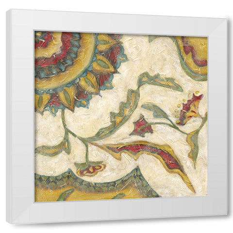 Paisley IV White Modern Wood Framed Art Print by Zarris, Chariklia