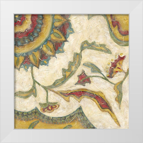 Paisley IV White Modern Wood Framed Art Print by Zarris, Chariklia