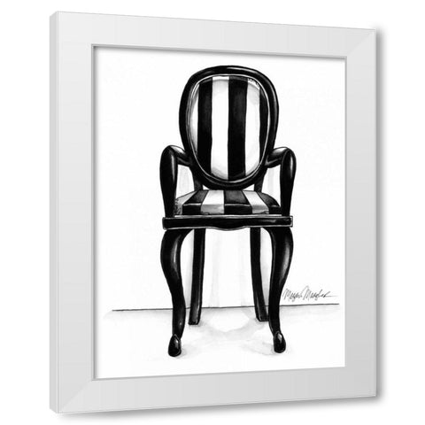 Designer Chair I White Modern Wood Framed Art Print by Meagher, Megan