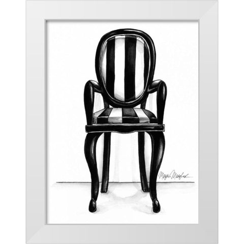 Designer Chair I White Modern Wood Framed Art Print by Meagher, Megan