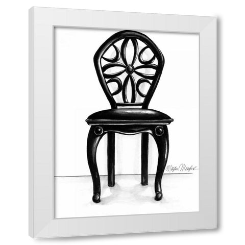 Designer Chair II White Modern Wood Framed Art Print by Meagher, Megan